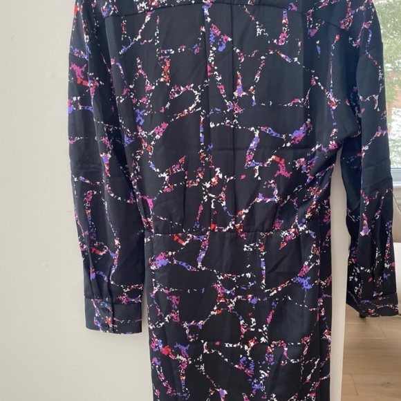 Elan Faux Wrap Black Dress Size Large - Picture 7 of 7